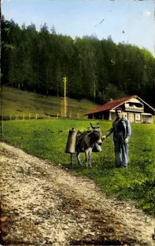 Ak Franche-Comte, La Descente du lait depuis les fermes