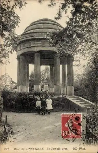 Ak Paris XII Bois de Vincennes, Temple grec