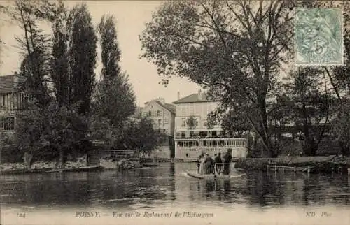 Ak Poissy Yvelines,  Blick auf das Restaurant l'Esturgeon