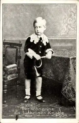 Ak Kronprinz Wilhelm von Preußen, Portrait als 4 Jähriger