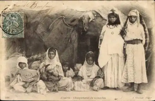 Ak Algerien, Campement de nomades, Nomaden, Zelt, Maghreb