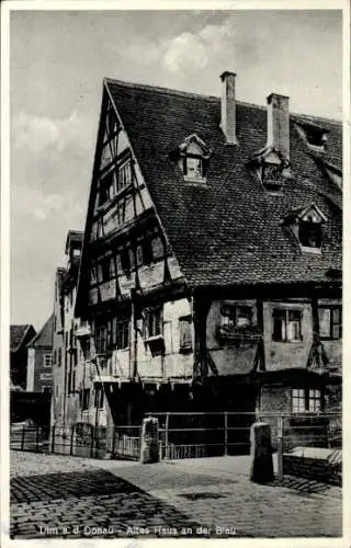 Ak Ulm an der Donau, Altes Haus an der Blau