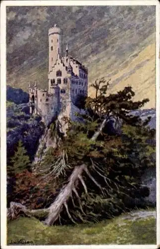 Künstler Ak Honau Lichtenstein in Württemberg, Schloss Lichtenstein