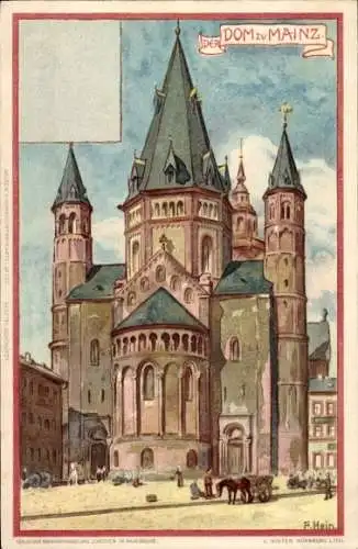 Künstler Litho Hein, Franz, Mainz, der Dom