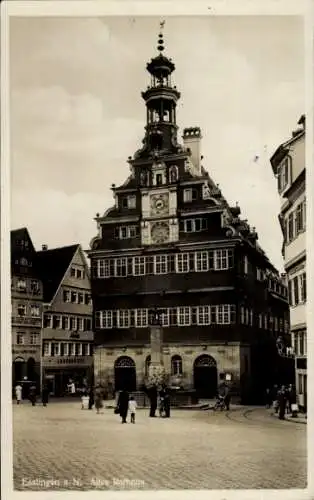 Ak Esslingen am Neckar, Esslingen a. N. Alles Rathaus