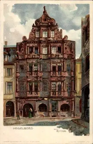 Künstler Litho Mutter, K., Heidelberg am Neckar, Hotel Zum Ritter