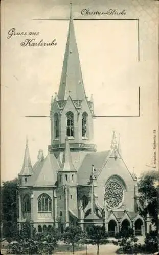 Ak Karlsruhe in Baden, Christuskirche in Karlsruhe