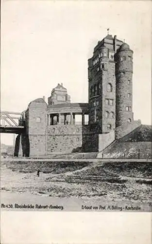 Ak Homberg Ruhrort Duisburg im Ruhrgebiet, Rheinbrücke