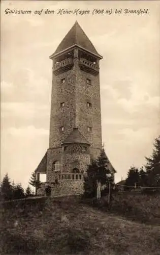 Ak Dransfeld in Niedersachsen, Gaussturm auf dem Hohen Hagen