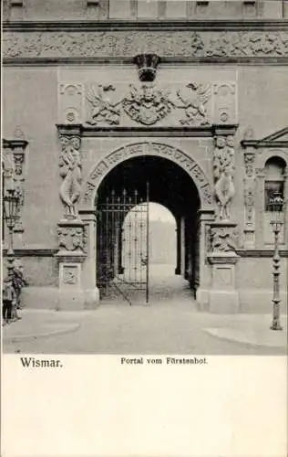 Ak Hansestadt Wismar, Portal vom Fürstenhof