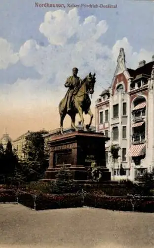 Ak Nordhausen in Thüringen, Kaiser Friedrich Denkmal