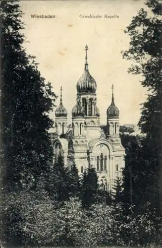 Ak Wiesbaden in Hessen, Griechische Kapelle, Wiesbaden