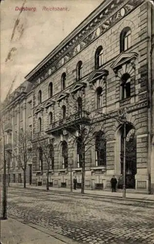 Ak Duisburg im Ruhrgebiet, Gebäude der Reichsbank in Duisburg.