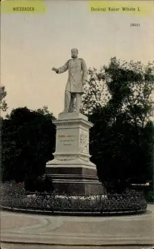 Ak Wiesbaden in Hessen, Denkmal Kaiser Wilhelm I.