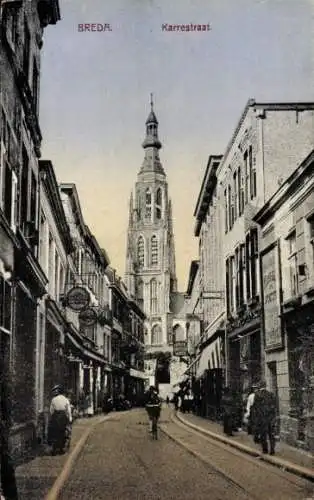 Ak Breda Nordbrabant Niederlande, Kerk, Karrestraat