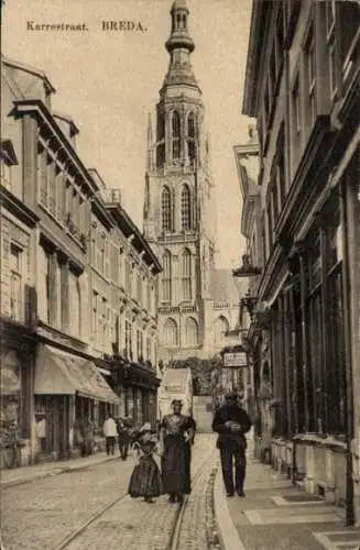 Ak Breda Nordbrabant Niederlande, Kerk, Karrestraat