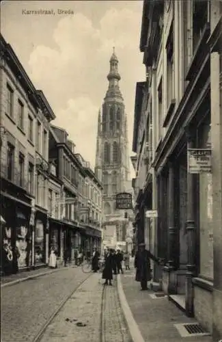 Ak Breda Nordbrabant Niederlande, Kerk, Karrestraat