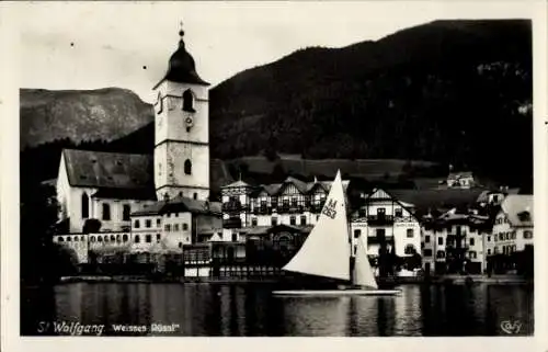 Ak St. Wolfgang Oberösterreich, Blick zum Weißen Rößl