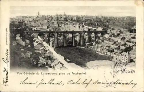 Ak Luxemburg Luxembourg, Gesamtansicht, Fetchenhof