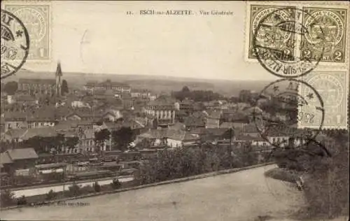 Ak Esch sur Alzette Luxemburg, Gesamtansicht