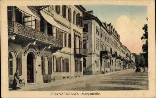 Ak Františkovy Lázně Franzensbad Region Karlsbad, Morgenzeile