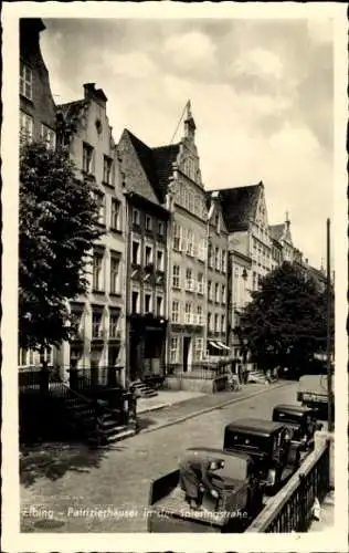 Ak Elbląg Elbing Westpreußen, Spieringstraße, Patrizierhäuser