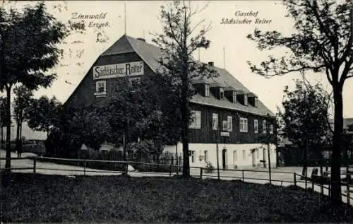 Ak Zinnwald Georgenfeld Altenberg im Erzgebirge, Gasthof Sächsischer Reiter