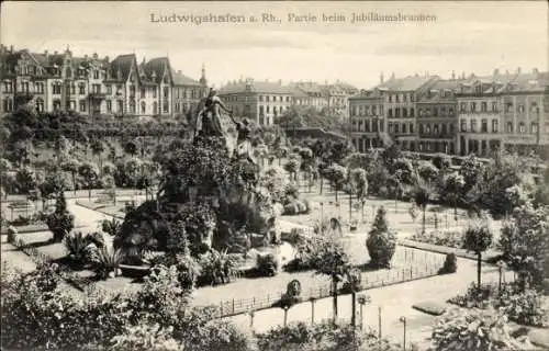 Ak Ludwigshafen am Rhein, Jubiläumsbrunnen