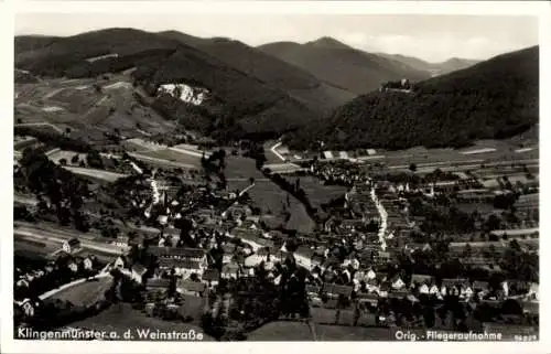 Ak Klingenmünster an der Weinstraße Pfalz, Fliegeraufnahme