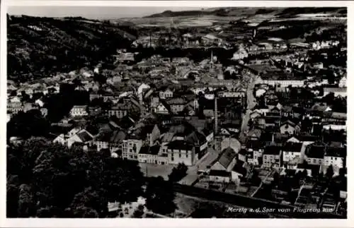 Ak Merzig an der Saar, Fliegeraufnahme