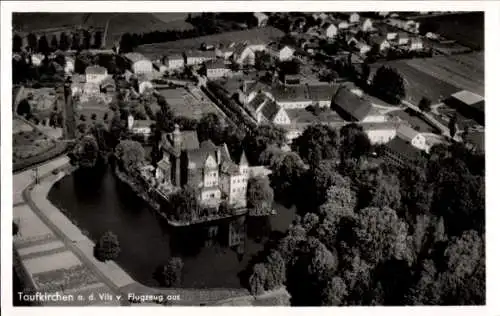 Ak Taufkirchen an der Vils Oberbayern, Fliegeraufnahme