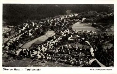 Ak Oker Goslar am Harz, Fliegeraufnahme