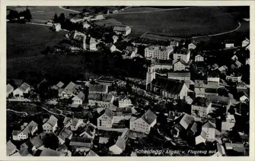 Ak Scheidegg im Allgäu Schwaben, Fliegeraufnahme