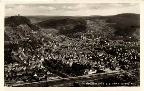 Ak Heppenheim an der Bergstraße, Fliegeraufnahme