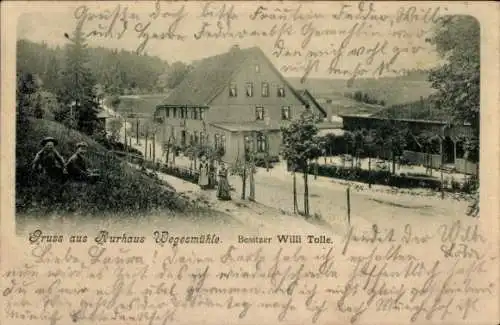 Ak Clausthal-Zellerfeld, Blick zum Kurhaus Wegesmühle