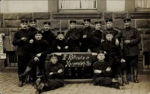 Ak Mainz am Rhein, Gruppenbild der II. Rekruten Korperalschaft 4/88