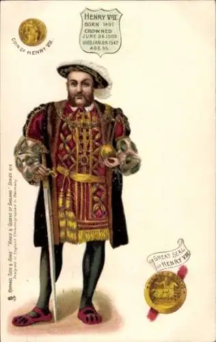 Litho Heinrich VIII., König von England