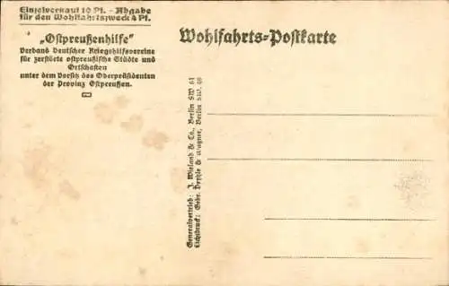 Ak Ostpreußische Flüchtlinge, 1. WK, Ostpreußenhilfe