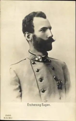 Ak Erzherzog Eugen von Österreich Teschen, Portrait in Uniform