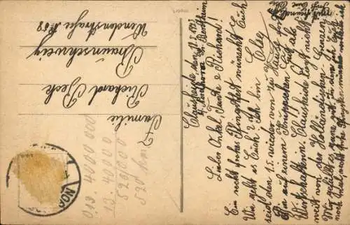 Litho Glückwunsch Pfingsten, Schwalben