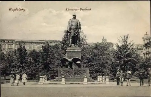 Ak Magdeburg an der Elbe,  Bismarck-Denkmal