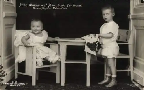 Ak Prinz Wilhelm und Prinz Louis Ferdinand von Preußen, Liersch 2046