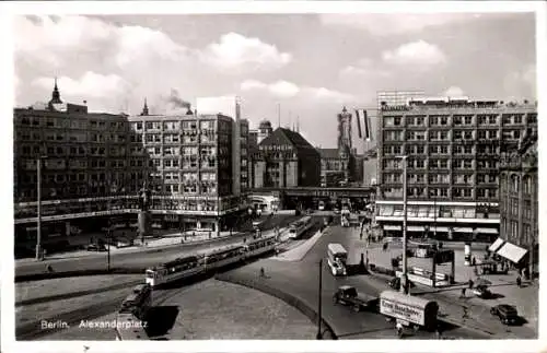 Ak Berlin Mitte, Alexanderplatz, LKW, Straßenbahn, Rathaus