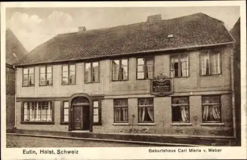 Ak Eutin in Ostholstein, Geburtshaus Carl Maria v. Weber