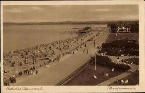 Ak Travemünde Lübeck Schleswig Holstein, Strandpromenade