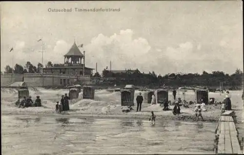 Ak Ostseebad Timmendorfer Strand, Strandleben