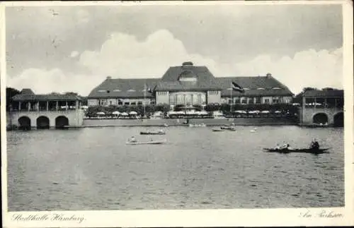 Ak Hamburg Nord Winterhude, Stadthalle am Parksee