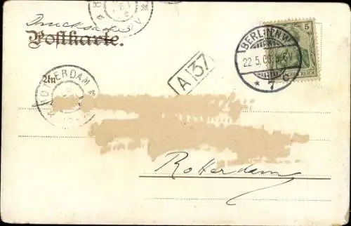 Ak Berlin, Blick auf den Alexanderplatz, Straßenbahn