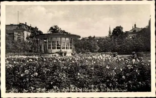 Ak Zwickau in Sachsen, Parkanlagen, Musiktempel