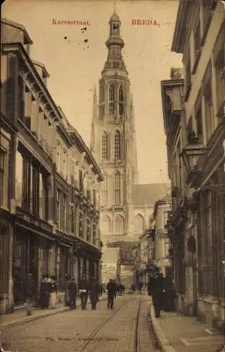 Ak Breda Nordbrabant Niederlande, Kerk, Karrestraat